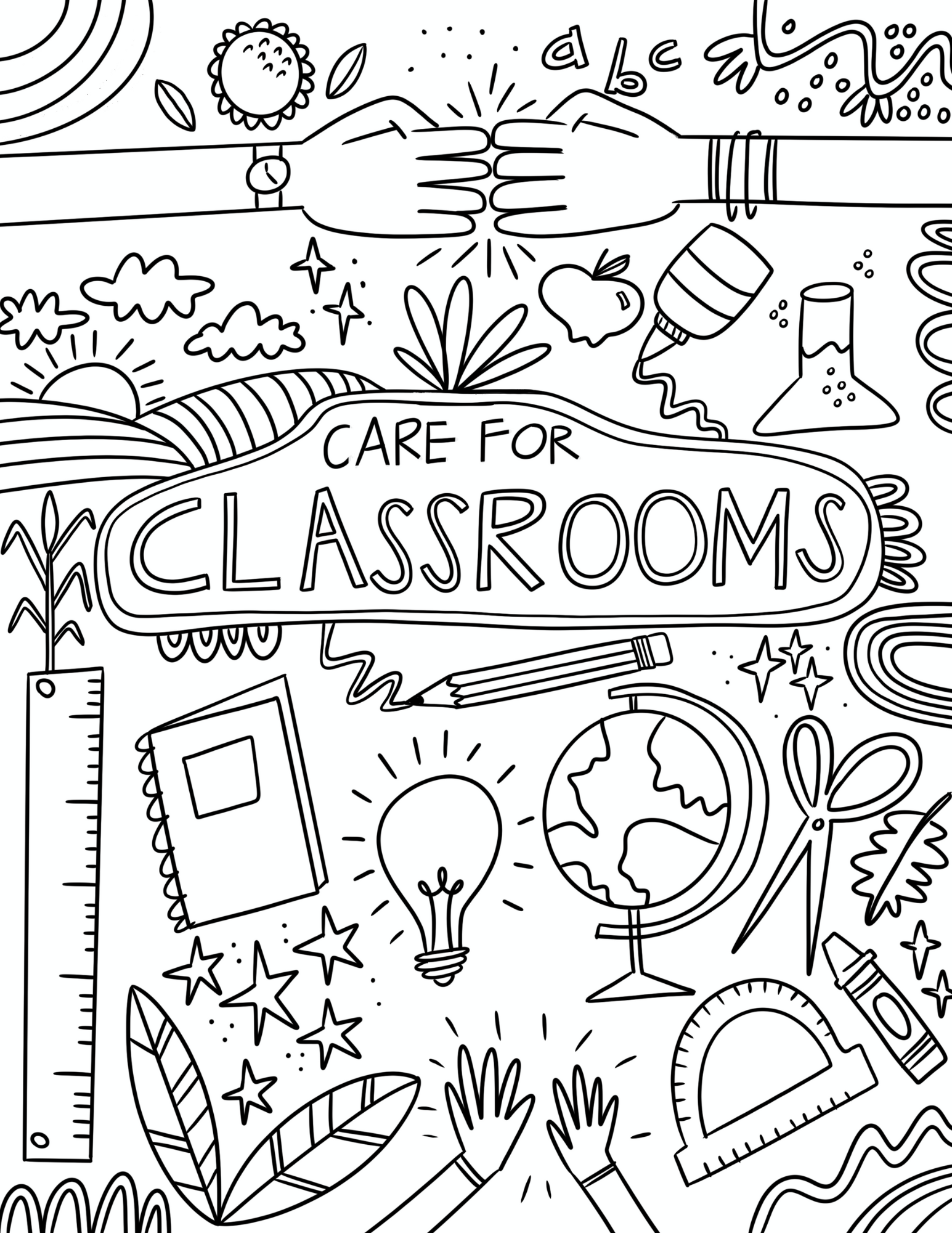 Care for Classrooms Coloring Page