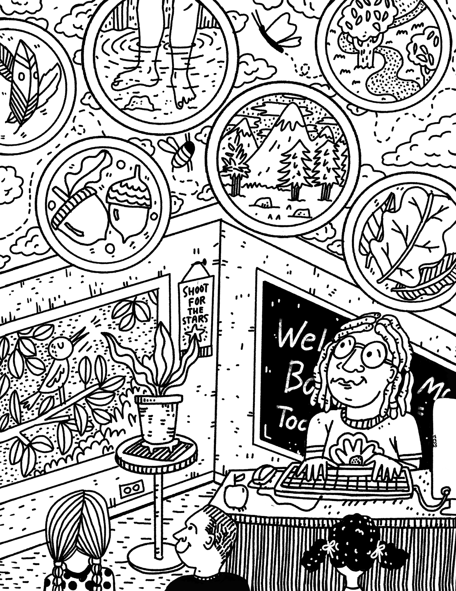 Environmental Wellness Coloring Page