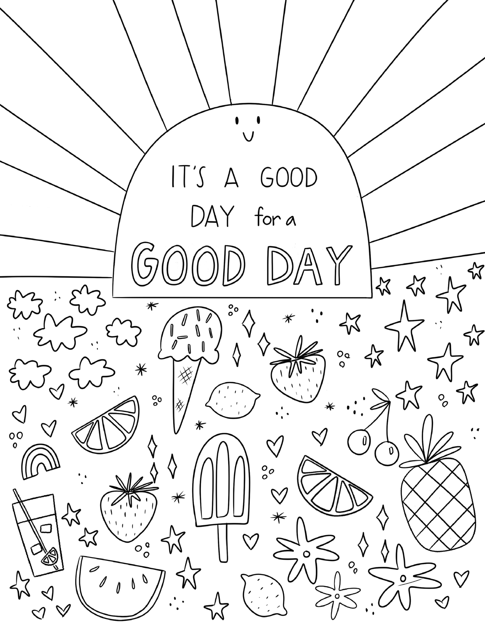 It's a Good Day for a Good Day Coloring Page