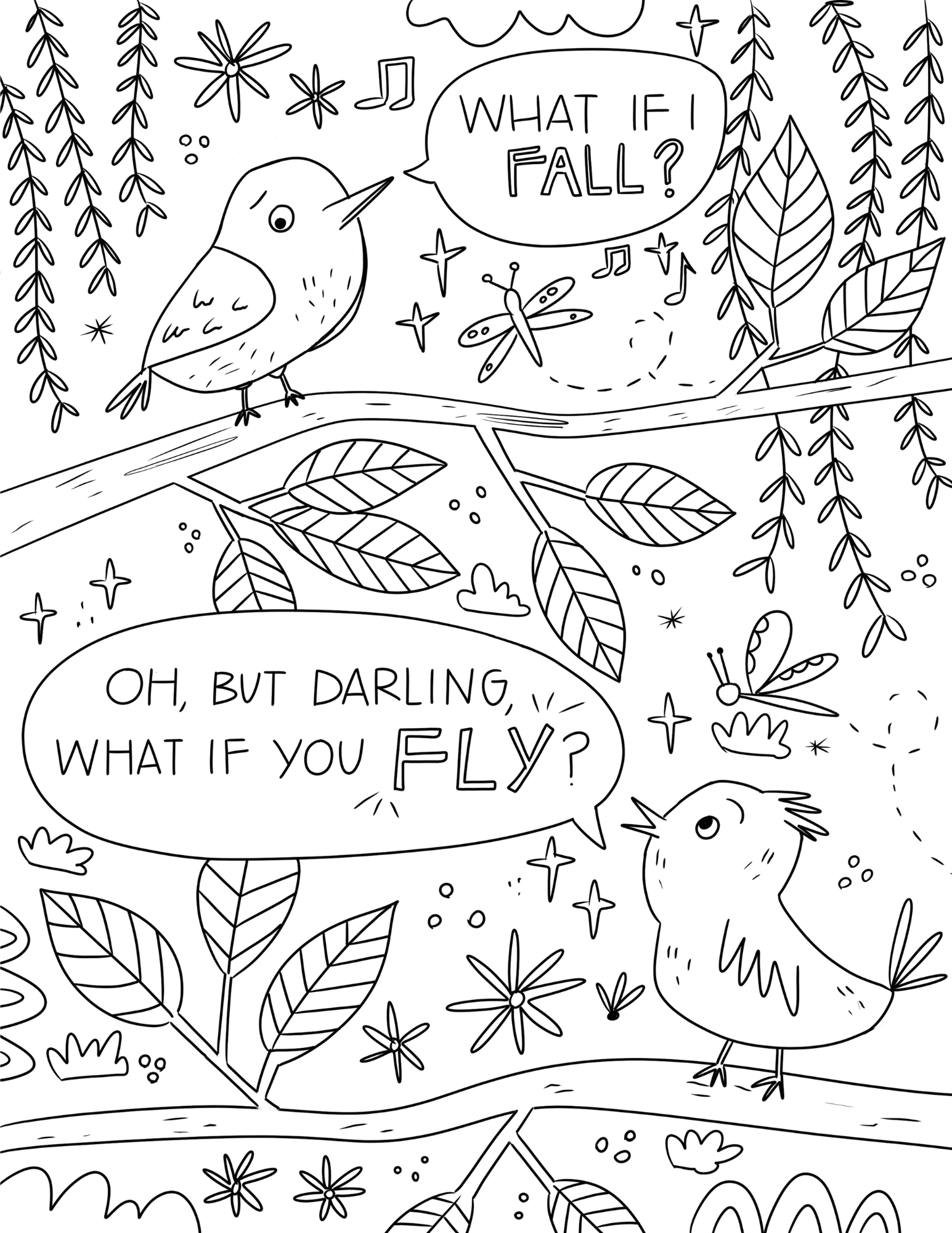 What If I Fall? Coloring Page