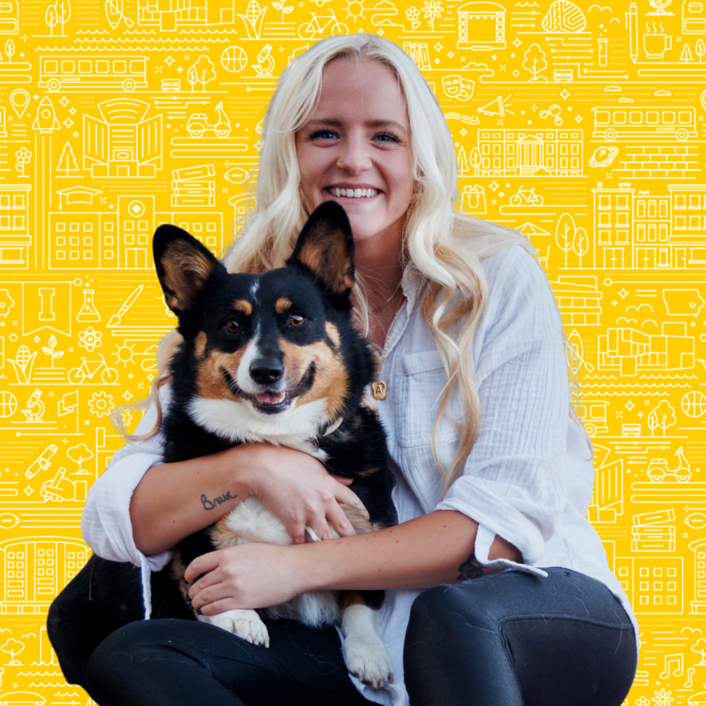 Ali Sheahan and her dog