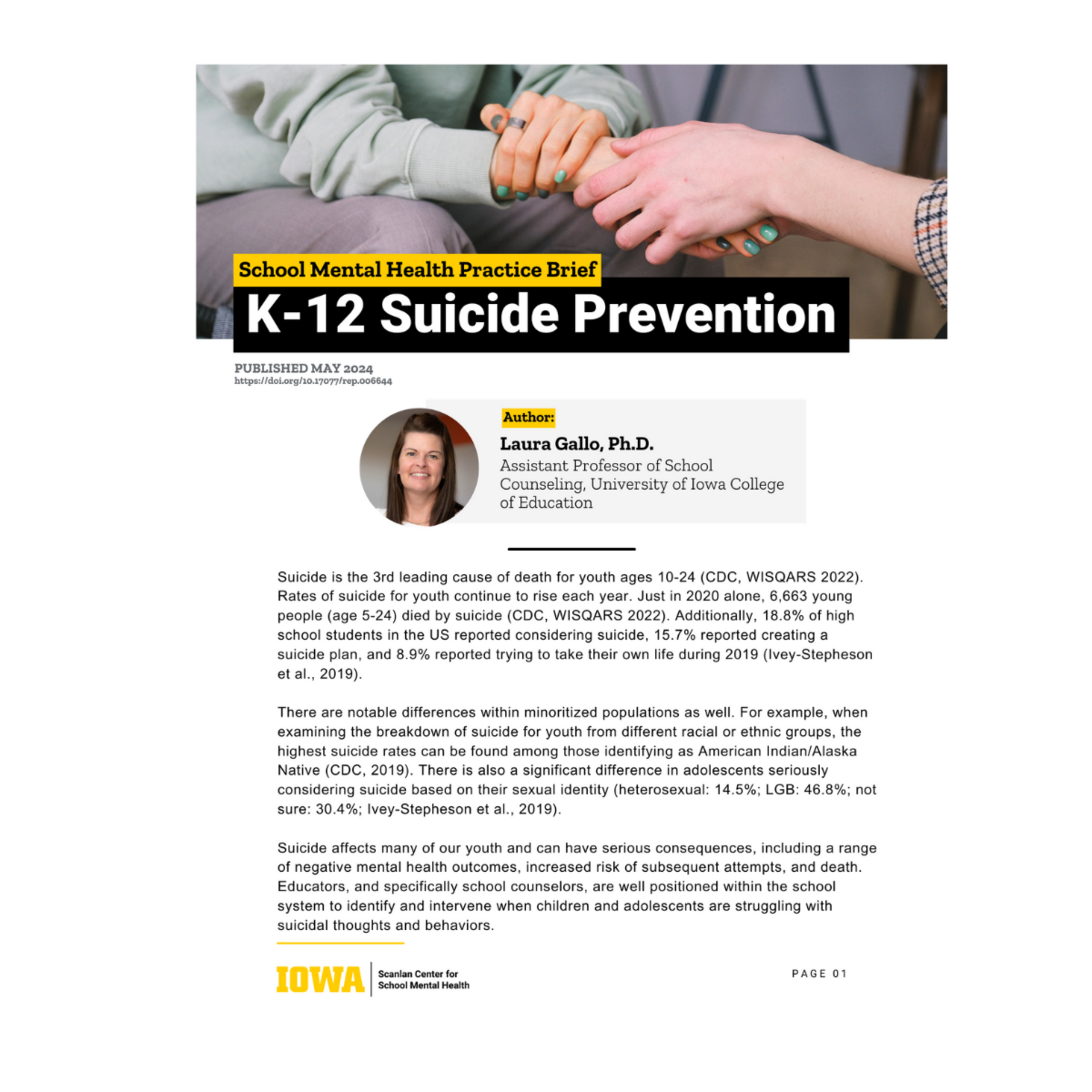 Suicide Prevention Resources | Scanlan Center for School Mental Health ...