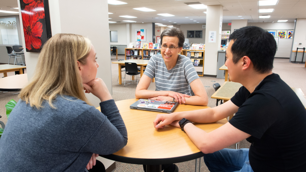 three teachers socializing 