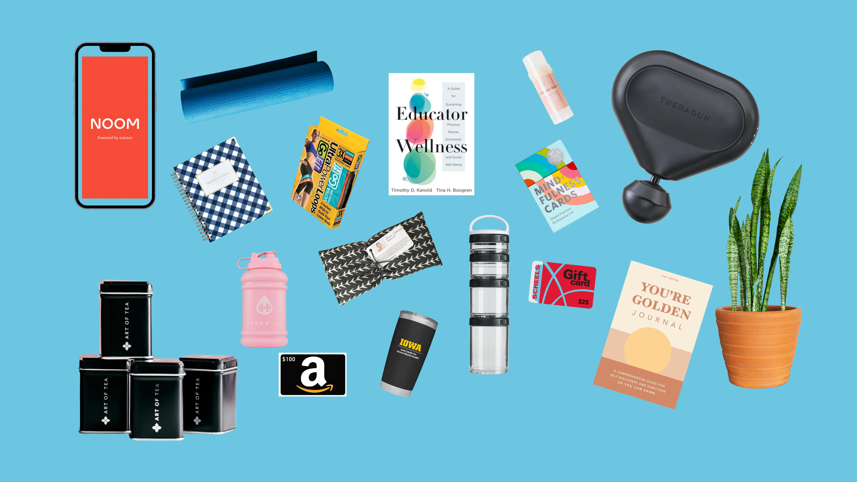 Items available to win through the Educator Wellness Giveaway