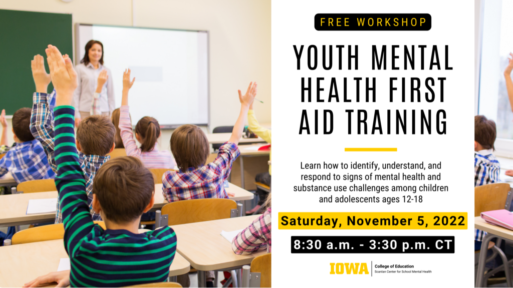 Youth Mental Health First Aid Training - Scanlan Center For School ...