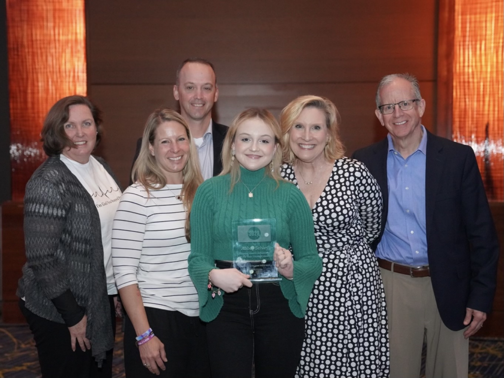 Abbey Schley, 2022 Mental Health Influencer of the Year Student Award, with special guests
