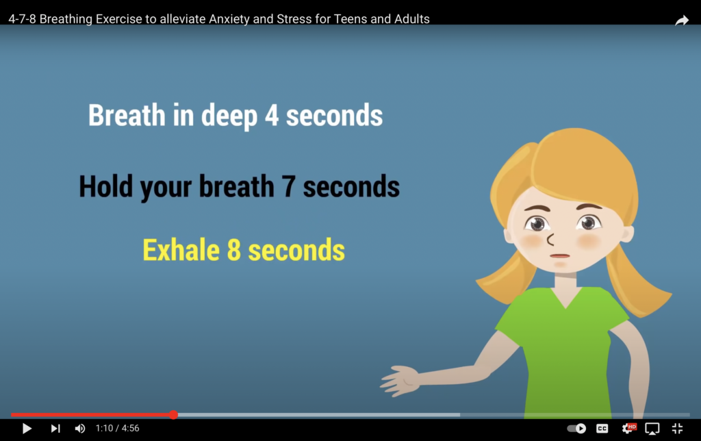 4-7-8 Breathing Exercise to alleviate Anxiety and Stress for Teens and Adults