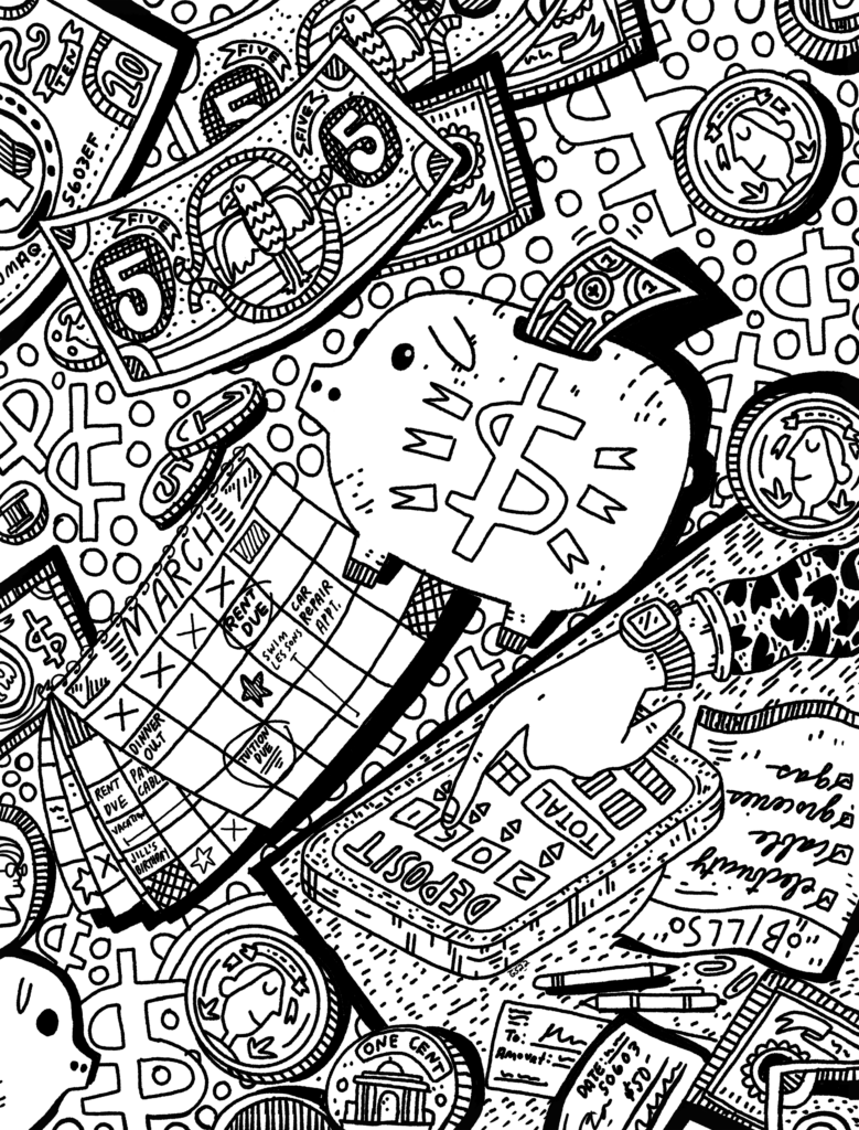 Financial coloring page