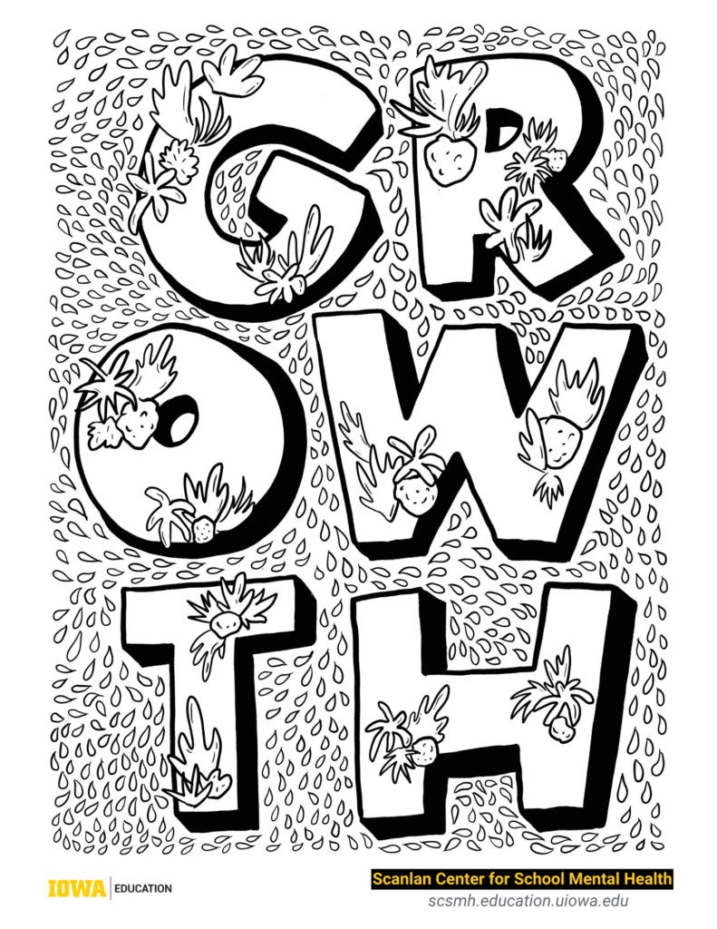 Growth coloring sheet