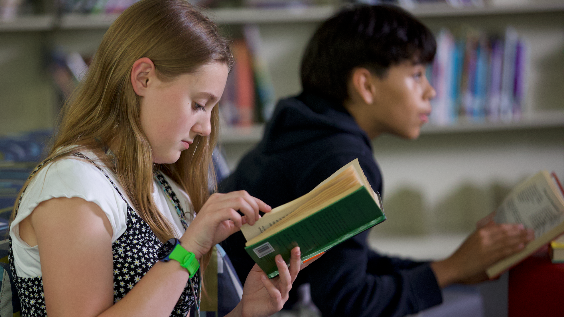 Girl reading a book